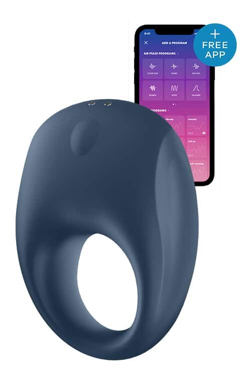Satisfyer - Strong One - Cockring - Vibraties - met App - Blauw - Afbeelding 3