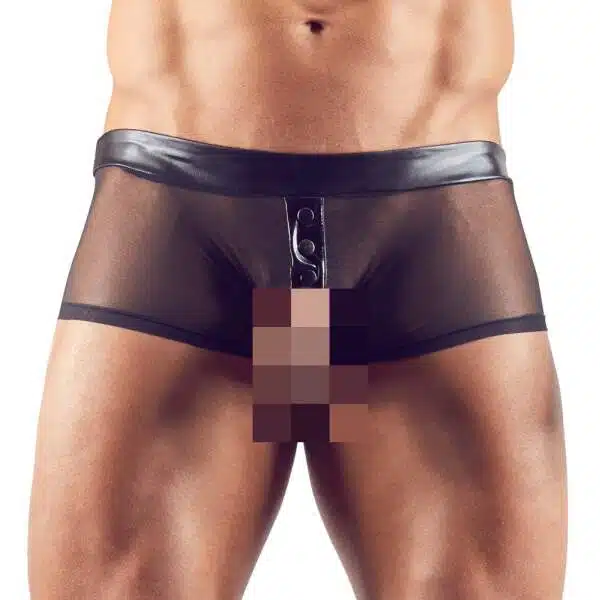 Svenjoyment Underwear - Short Showmaster - met Cockring - Gaas - Zwart