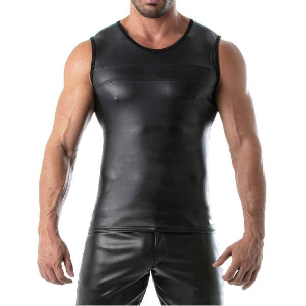 TOF PARIS - Fetish Tank Top - Wetlook - Zwart