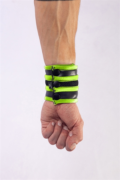 Mr. B - Pols Wallet - Zip - Neopreen - Zwart met Fluo Groen - Afbeelding 5