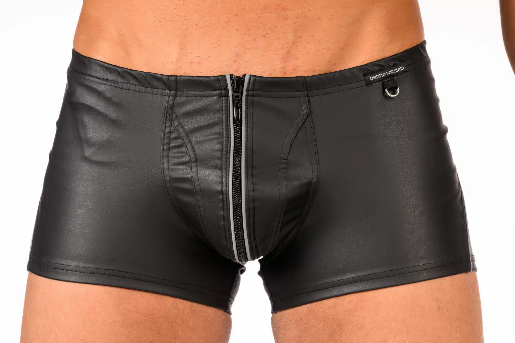 Benno von Stein - Short Cyliao - Rits - Reflecterende Strepen - PU-leer - Zwart - Afbeelding 2