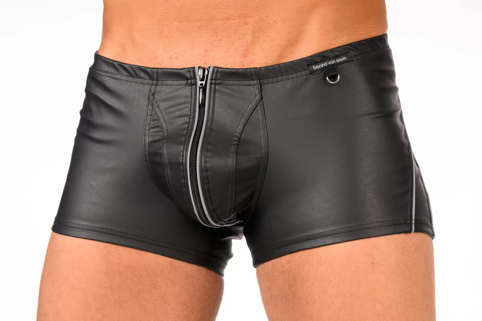 Benno von Stein - Short Cyliao - Rits - Reflecterende Strepen - PU-leer - Zwart - Afbeelding 5