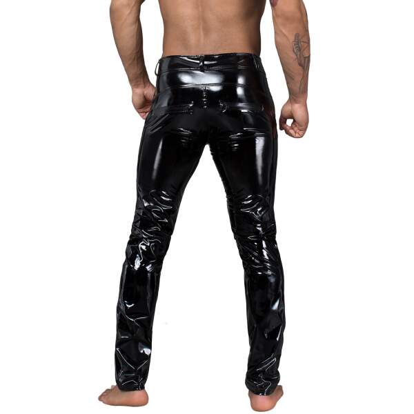 Noir Handmade Lak Broek Rebellious - Afbeelding 2