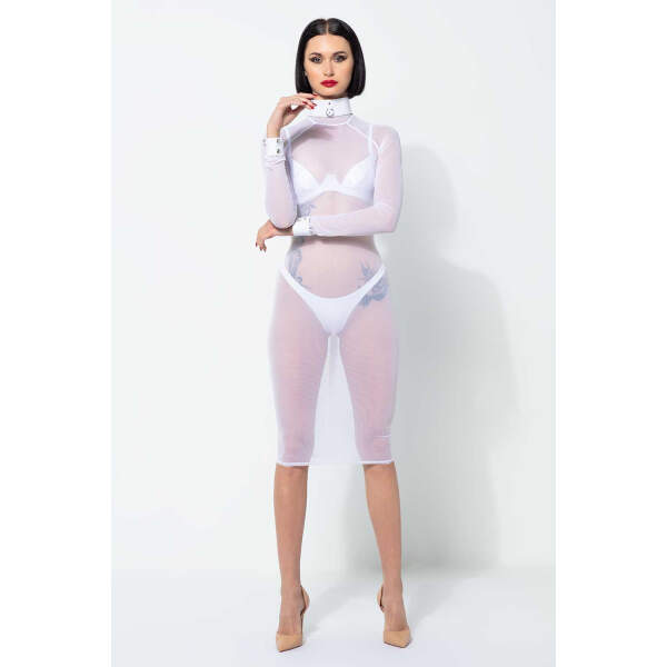 Patrice Catanzaro - Azia Jurk - Gaas - Wit - Afbeelding 4