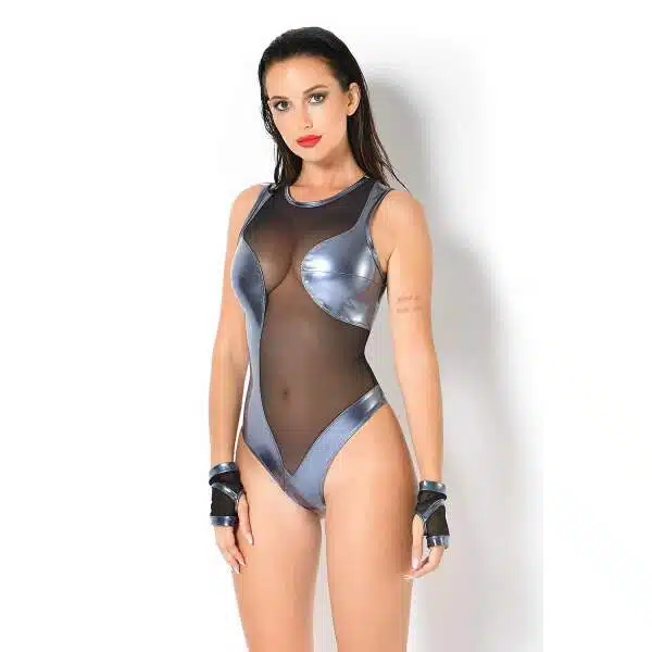 Patrice Catanzaro - Bercy - Stringbody - Blauw Lak - Gaas - Zwart