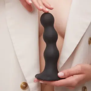Strap-On-Me - Dildo Plug Balls - Siliconen - Zwart