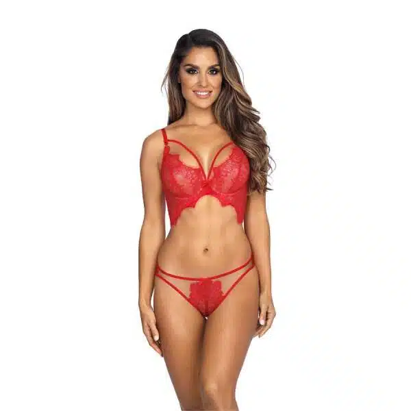 Axami - BH - Eyelash Kant - Rood