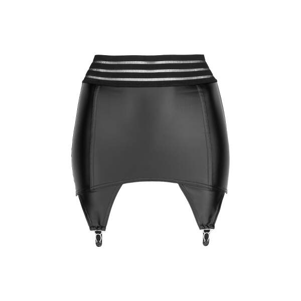 Noir Handmade Wetlook Jarretelles Gordel - Afbeelding 5