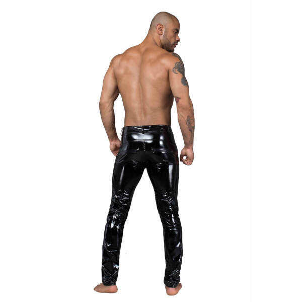 Noir Handmade Lak Broek Rebellious - Afbeelding 3