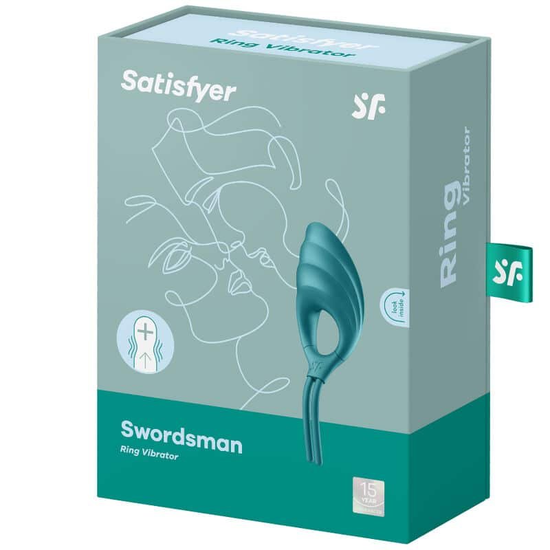 Satisfyer - Swordsman - Cockring - Ring Vibrator - Groen - Afbeelding 4