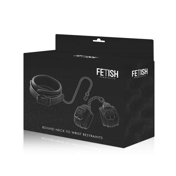 Kunstleren Collar met Handboeien - Fetish Submissive - Afbeelding 3