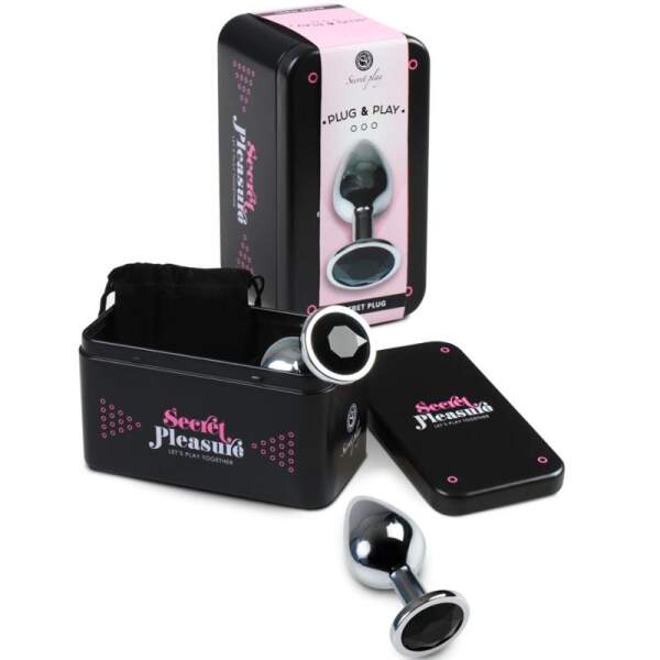 Butt Plug Diamant Zwart - Secret Play - Afbeelding 2