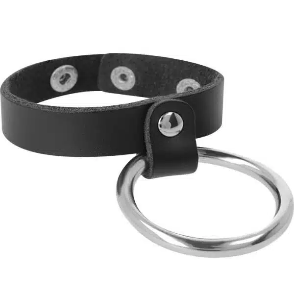 Darkness - Cock Harnass - 1 Ring - PU-Leer - Zwart