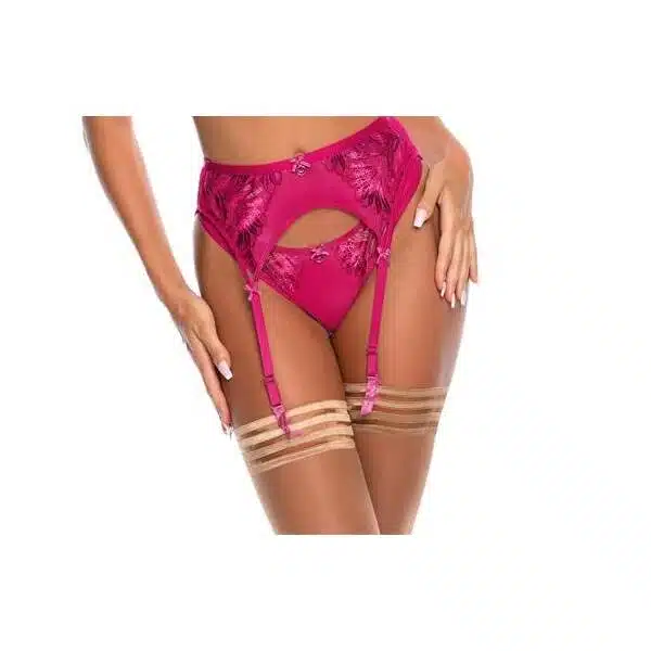 Axami - Brillance - Jarretelgordel - Gaas - Kant - Fuchsia