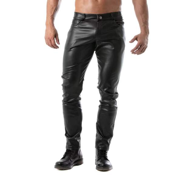 TOF PARIS - Kinky Backless Pants - Afritsbaar Deel - PU-leer - Zwart - Afbeelding 2