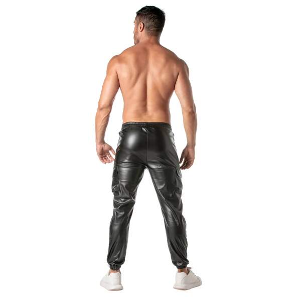 TOF PARIS - Cargo Sweat Pants - PU-leer - Zwart - Afbeelding 2