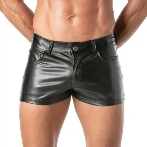 TOF PARIS - Kinky Mini Shorts - PU-leer - Zwart