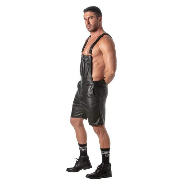 TOF PARIS - Kinky Overall Shorts Long - PU-leer - Zwart - Afbeelding 4
