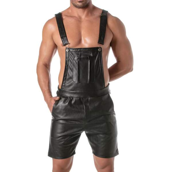 TOF PARIS - Kinky Overall Shorts Long - PU-leer - Zwart - Afbeelding 5