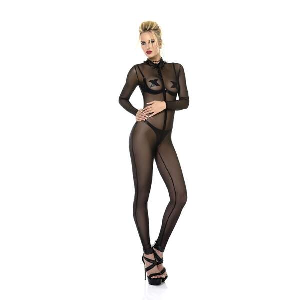 Patrice Catanzaro - Sweety Catsuit - Gaas - Met Rits - Zwart - Afbeelding 2
