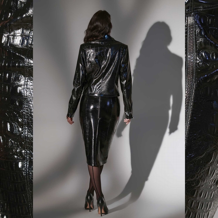 Patrice Catanzaro - Malicia Perfecto - Jack - Croco Print - Lak - Zwart - Afbeelding 5