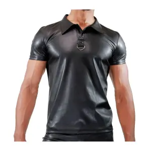 TOF PARIS - Fetish Polo - PU-leer - Zwart