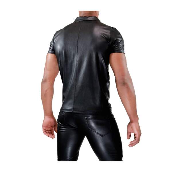 TOF PARIS - Fetish Polo - PU-leer - Zwart - Afbeelding 5