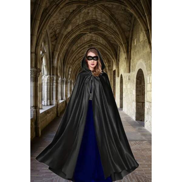 Cape Specialist - Cape - Capuchon - Masker - Satijn - Zwart
