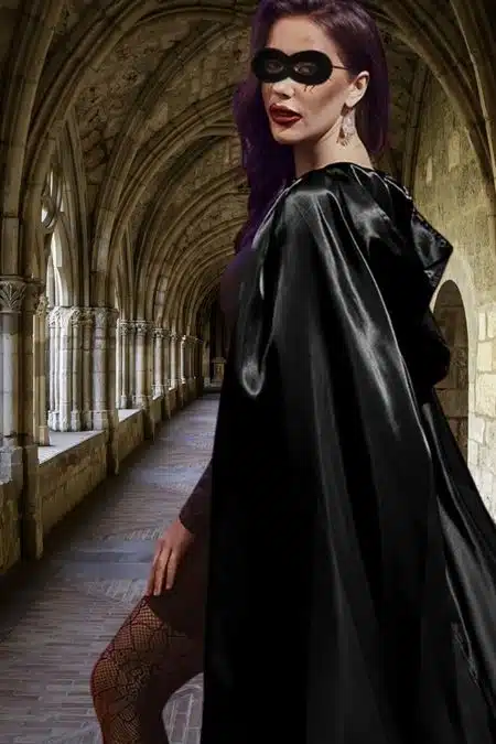 Satijnen Cape met Capuchon en met Masker - Cape Specialist - Afbeelding 2