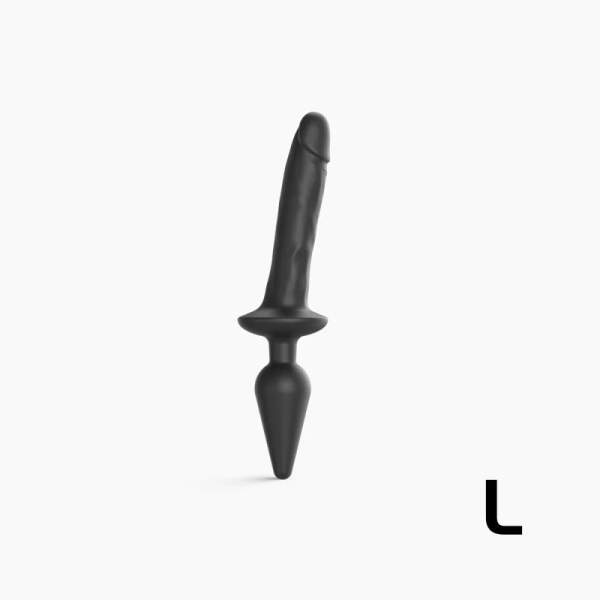 Strap-On-Me - Switch Plug-In - Realistische Dildo - Butt Plug - Siliconen - Zwart - Afbeelding 4