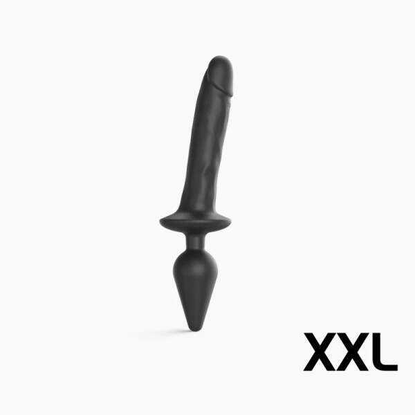 Strap-On-Me - Switch Plug-In - Realistische Dildo - Butt Plug - Siliconen - Zwart - Afbeelding 5