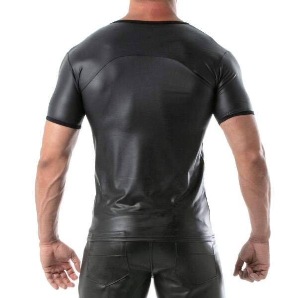TOF PARIS - Fetish T-Shirt - Ronde Hals - Wetlook - Zwart - Afbeelding 2