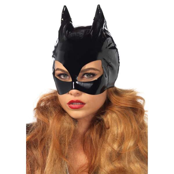 Leg Avenue - Katten Masker - Lak - Zwart