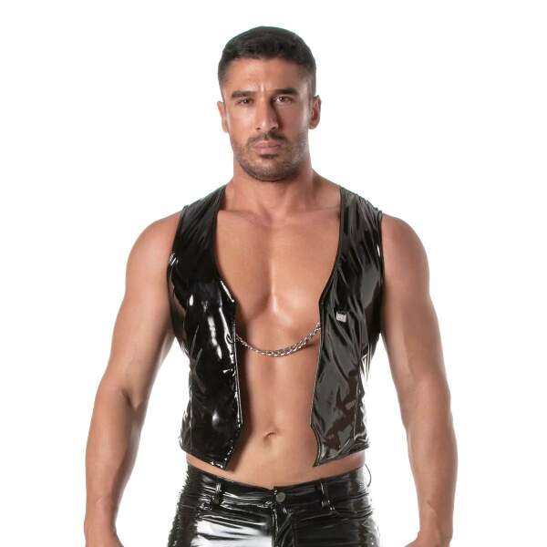 TOF PARIS - Kinky Gilet - Ketting - Lak - Zwart
