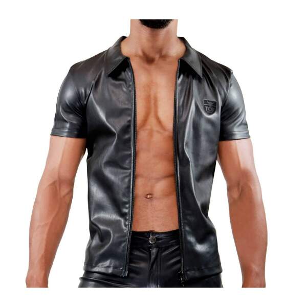TOF PARIS - Zipped Shirt - PU-leer - Zwart - Afbeelding 2