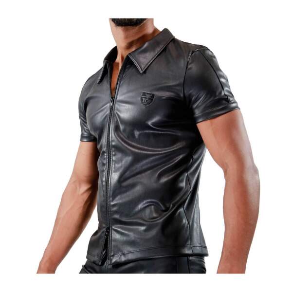 TOF PARIS - Zipped Shirt - PU-leer - Zwart - Afbeelding 3