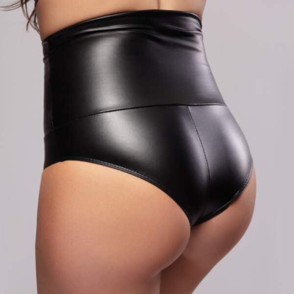 Kinky Diva - Lilith - Hoge Shorty - Butt Lift - Wetlook - Zwart - Afbeelding 5