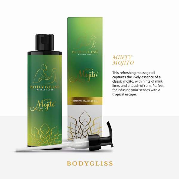 Bodygliss - Massageolie - Glijmiddel - Silky Soft Oil - Mint Mojito - Afbeelding 7