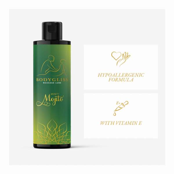 Bodygliss - Massageolie - Glijmiddel - Silky Soft Oil - Mint Mojito - Afbeelding 3