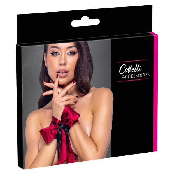 Cottelli Collection - Bondage Scarf - Blinddoek - Satijn - Rood - Zwart - Afbeelding 6