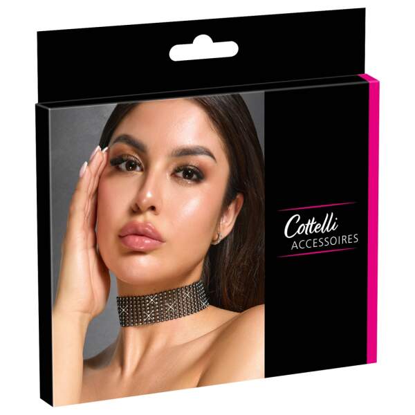 Cottelli Collection - Choker - Strass - Zwart - Afbeelding 3