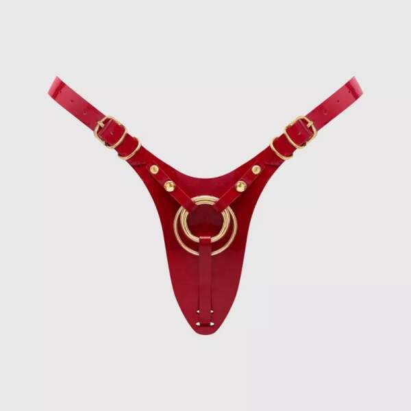 Strap-on-Me - Strap Harnass Fabulous - Voorbind Harnas - Lak - Rood - Afbeelding 3