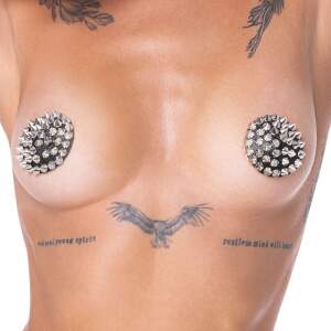Bad Kitty - Tepelplakkers - Herbruikbaar - Spikes - PU-leer