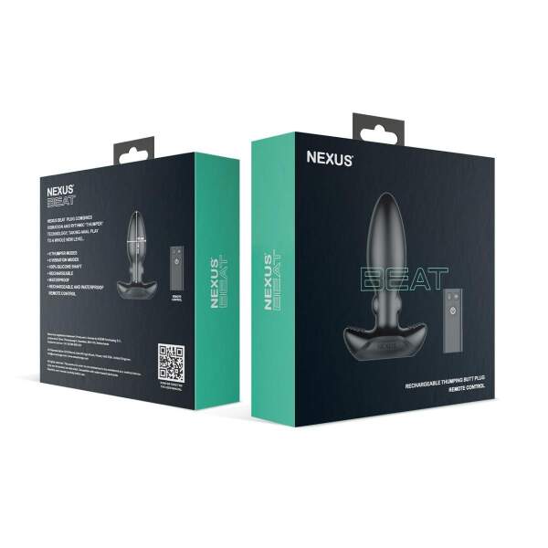 Nexus - BEAT- Butt Plug - Vibrating - met Remote - Zwart - Afbeelding 7