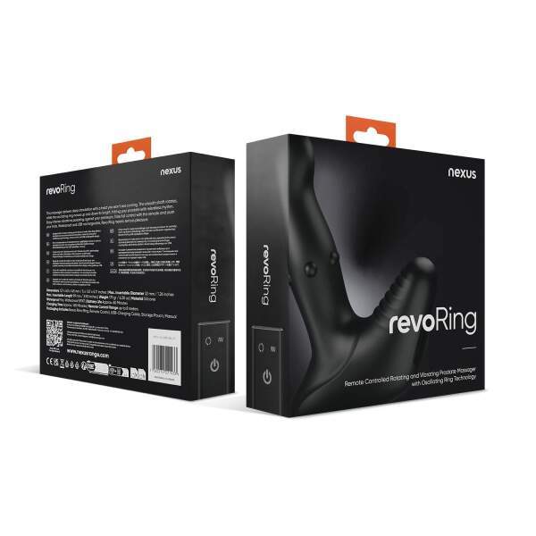 Nexus - REVO RING - Roterende Prostaat Vibrator - Afstandsbediening - Siliconen - Zwart - Afbeelding 5