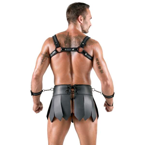 Svenjoyment Underwear - Bondage Set - Warrior Skirt - Harnas - Zwart - Afbeelding 3