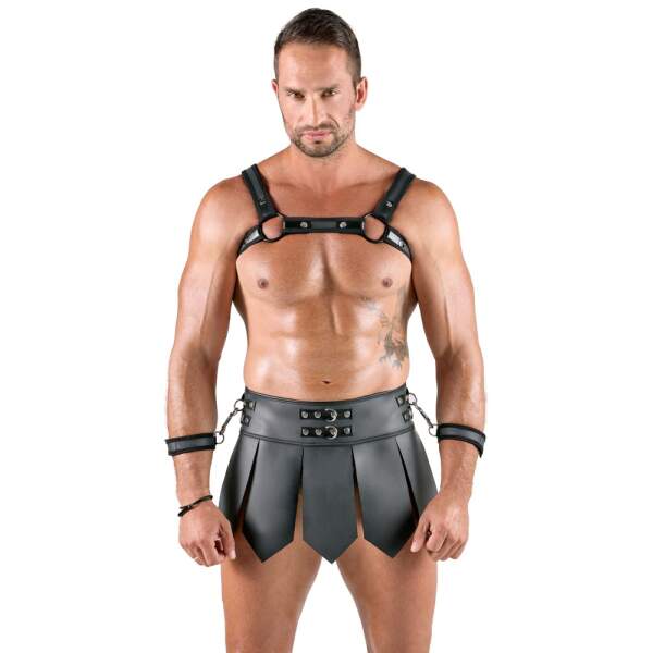 Svenjoyment Underwear - Bondage Set - Warrior Skirt - Harnas - Zwart - Afbeelding 4