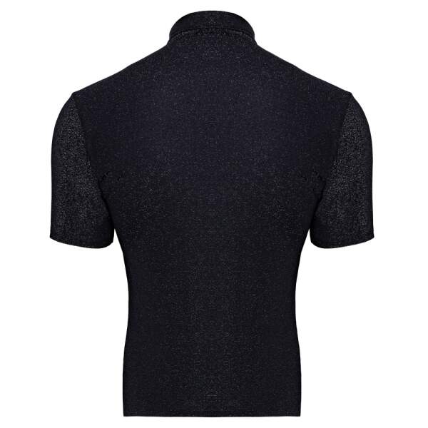 Svenjoyment Glittershirt met kraag en drukknopen Ghost