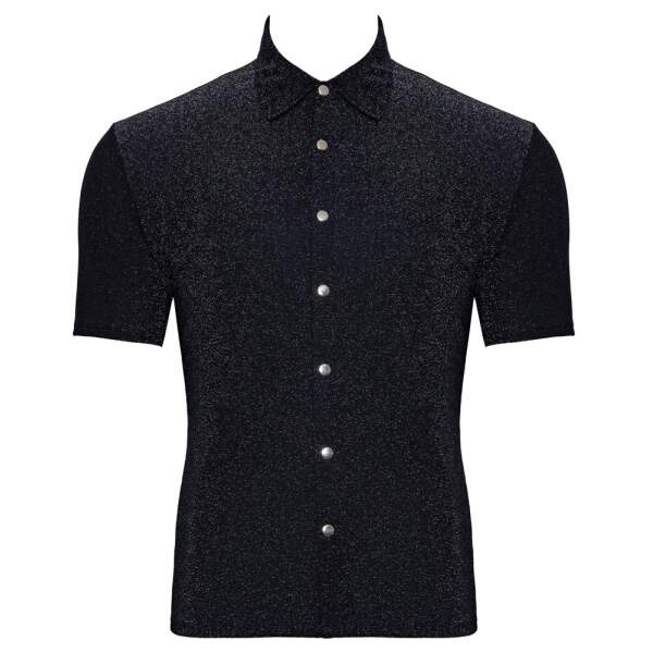 Svenjoyment Glittershirt met kraag en drukknopen Ghost