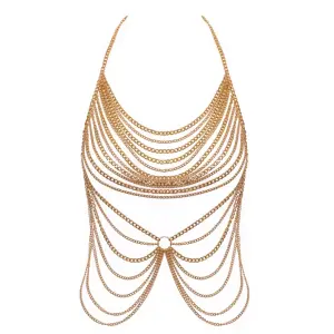 Goudkleurige Bodychain